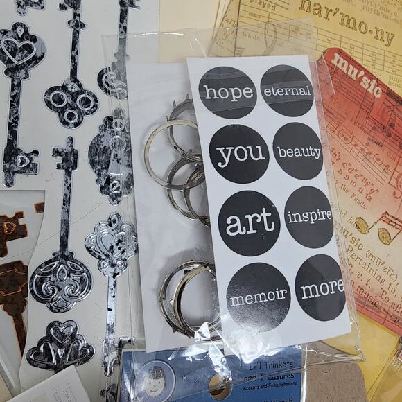 Steampunk Junk Journal Assorted Scrapbook Embellishments lot. Mixed Lot New Used - Picture 10 of 11